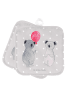 Mr. & Mrs. Panda 2er Set Topflappen  Koala Luftballon ohne Spruch in Grau Pastell