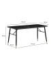 KADIMA DESIGN Esszimmertisch 180x90x76 cm Esstisch in Marmor-Optik Modern, in Schwarz