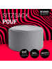 Lumaland Sitzsack-Hocker Pouf rund 50l grau  grau