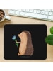 Mr. & Mrs. Panda Mousepad Igel Blumen ohne Spruch in Schwarz
