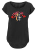 F4NT4STIC Long Cut T-Shirt Looney Tunes Bugs Bunny And Lola Valentines in schwarz