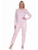 NORMANN Pflegeoverall langarm Reissverschluss Streifen - 73720 in rosa
