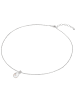 Lulu & Jane Diamant-Kette Sterling Silber Diamant Süßwasser-Zuchtperle in silber