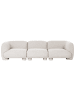 Beliani 3-tlg 3-Sitzer Sofa MJALBI in Weiß
