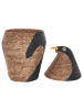 Beliani Korb HADZABE in Naturfarben/Beige/Schwarz - (W) 40 x (H) 68 x (L) 40 cm