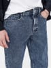Only&Sons Loose Fit Jeans Straight Leg Denim Pants ONSEDGE Stoned Washed in Blau