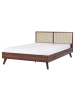 Beliani 2-tlg Doppelbett MONPAZIER in Braun/Naturfarben