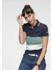 Kangaroos Poloshirt in marine-grün-weiß
