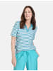 Gerry Weber Polo 1/2 Arm in Blau/Ecru/Weiss Streifen