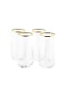 Pasabahce Pasabahce 420695 Nova Trinkglas Set 4-teilig mit elegantem in Gold