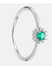 Diamant L'éternel Ring aus 375 Weißgold mit Diamant mit Smaragd