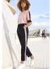 Vivance by Lascana Kurzarmshirt in mauve-schwarz