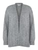 More & More klassische, weiche Strickjacke mit Zopf in warm grey melange