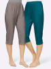 WITT WEIDEN Capri-Hosen in petrol + taupe