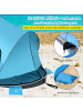COSTWAY Pop Up Zelt 190T silberbeschichtet UPF50+ in Blau