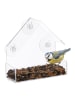 relaxdays Fenster-Vogelfutterhaus in Transparent