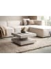 KADIMA DESIGN Couchtisch 60x60x34 cm Sandfarben Sofatisch in Stein-Optik Modern, in Beige