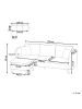 Beliani 3-Sitzer Sofa DALVIK in Braun - (W) 206 x (H) 85 x (L) 70 cm