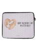 Mr. & Mrs. Panda Notebook Tasche Otter Valentine mit Spruch in Grau Pastell