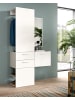 Inn.Furn Garderobe Set weiß 104 cm, Komplettset 3-teilig mit Spiegel