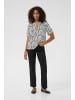 Kaffe Kurzarm-Bluse KAsally Regular fit in Black_Sand Graphic Dot