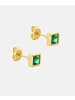 Diamant L'éternel Ohrringe aus 375 Gelbgold mit Smaragd