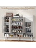 HOMCOM Schuhschrank in Weiß 120L x 35B x 100H cm