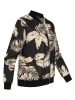 Cloud5ive Cloud5ive Damen Cloud5ive Damen Blouson Bomberjacke mit Blätter Print in black