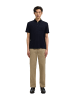 SELECTED HOMME Poloshirt SLMFAVE ZIP SS in Blau