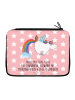 Mr. & Mrs. Panda Schüleretui Einhorn Fliegendes Pferd mit Spruch in Rot Pastell