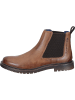 Bugatti Denim Chelsea Boots in cognac