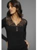 Laura Scott Spitzenshirt in schwarz