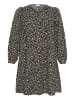 KAFFE curve Kleid KCmalena A-shape in Black/White/Gold Print