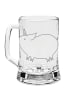 Mr. & Mrs. Panda Bierglas Einhorn Schwein ohne Spruch in Transparent