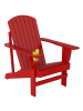 Outsunny Adirondack-Gartenstuhl 72L x 94B x 83H cm Rot