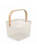 relaxdays Aufbewahrungskorb in Creme - (B)26x (H)17,5 x (T)24,5 cm