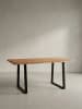 KADIMA DESIGN Schreibtisch 140x80x76 cm Massivholz / Metall Computertisch
