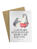 Mr. & Mrs. Panda jubiläumskarte Pinguin mit Kind mit Spruch in Weiß