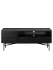 home24 home24 TV-Lowboard im skandinavischen Stil in Eiche Schwarz