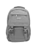 EGOMAXX Basic Backpack Stoff Rucksack Uni Daypack Nadelstreifen Design in Grau-3