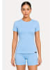 SMILODOX LEO T-Shirt Velvara in Hellblau Leo