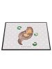 Mr. & Mrs. Panda schreibtischunterlage Otter Seerose ohne Spruch in Grau Pastell