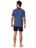 NORMANN Shorty Pyjama kurzarm Rundhalsschnitt - 65114 in marine