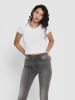 ONLY Geripptes Cropped T-Shirt Kurzes Rundhals Top Bauchfrei ONLEMMA in Weiß