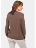 GOLDNER Kurzgröße:  Pullover Baumwoll-Pullover in Rippenstruktur in taupe
