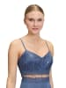 Vera Mont Abendkleid mit Spitze in Blue Stone