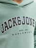 JACK & JONES Junior Sweatshirt JJECALEB VARSITY SWEAT HOODIE JNR in mineral blue