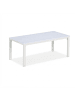 relaxdays Gartentisch in Weiß - (B)98 x (H)39 x (T)48 cm