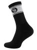 Stark Soul® 6 Paar Sportsocken im RETRO Design - Frotteesohle in Schwarz / Weiss