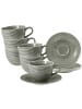 Seltmann Weiden 6er Set Teetassen mit Untertassen Beat Color Glaze in 140 ml in Perlgrau